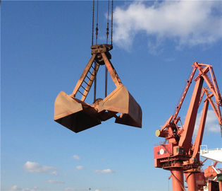 Chiny 16T Mechanical Clamshell Grab Bucket 10m³  For Bulk Cargo Crane , Customized Color dostawca