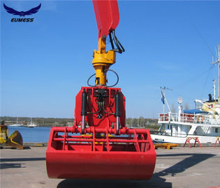 Chiny Red Hydraulic Drive Clamshell Grab Bucket for Excavator or Crane Handling Rock and Scrap 1.6m³ dostawca